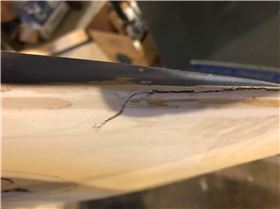 nose damage, splitting at the seam