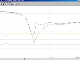 Alpha pseed GT-31 showing typical trackpoint spike error
