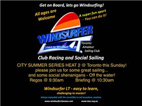 2019/2020 Windsurfer City Summer Series Heat 2 Toronto
