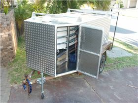 Our Windsurfing Trailer before chassis upgrade