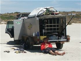 Our Windsurfing Trailer before chassis upgrade