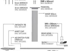 Infinity 84cm assembly guide - Pedestal mount and position B or C