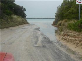 High tide aftermarth at sandy point