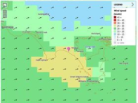 Meteye Mon evening for Tuesday