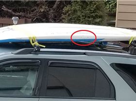 Starboard Go q180L 2003 Side fin screw holes