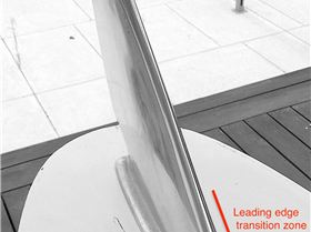 Rounded taper leading edge transitions