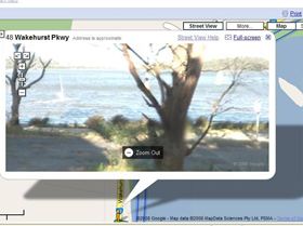 Windsurfing at Narrabeen Lake in Google Street Vie