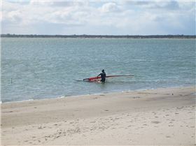 steel droppers exposed from low water level