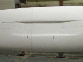 shaping mast track well in new speed board