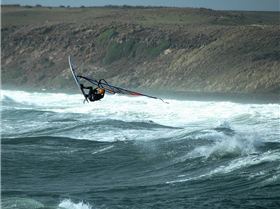 very windy 35kts plus unplanned airtime