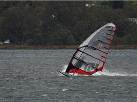 Slalom speeding on the river