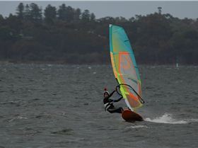 Slalom speeding on the river