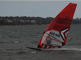 Slalom speeding on the river