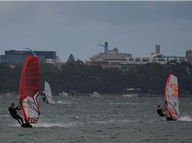Slalom speeding on the river