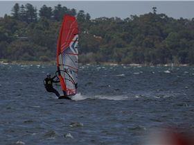 Slalom speeding on the river
