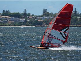 Slalom speeding on the river