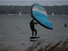 Slalom speeding on the river