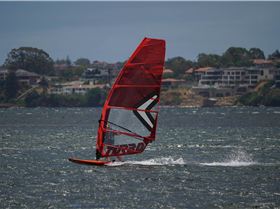 Slalom speeding on the river