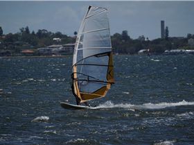 Slalom speeding on the river