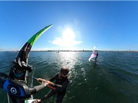 Early Spring day at the end of Winter 2022 with a lot of sails and wings out