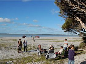 Lake George near Beachport. Not very windy.