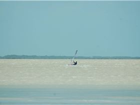 Lake George near Beachport. Very windy.