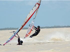 Lake George near Beachport. Very windy.