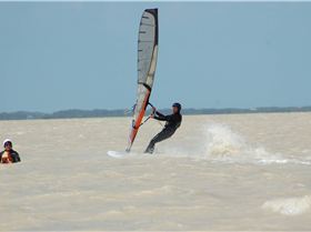Lake George near Beachport. Very windy.
