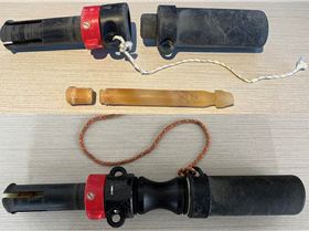 Mast base before and after