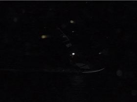 Sandy Point night sailing. Craig and Mat