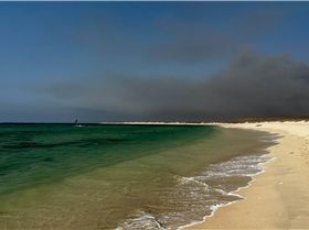 Me sailing away from the Exmouth Bushfires