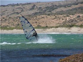 Gybing @30knots with 4.2