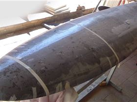 Vac bagging carbon on deck