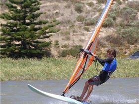 Me windsurfing on the 10th of January 2007