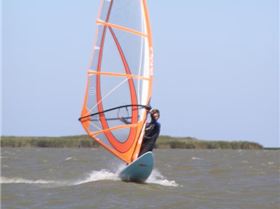 Me sailing at Boggy Lake on Saturday the 10th of Febuary 2007