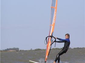 Me sailing at Boggy Lake on Saturday the 10th of Febuary 2007