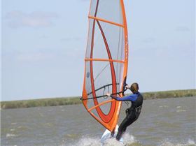 Me sailing at Boggy Lake on Saturday the 10th of Febuary 2007