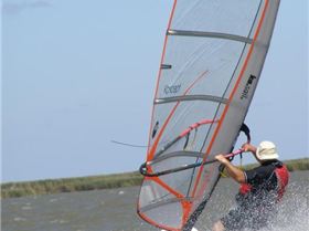 Chris sailing at Boggy Lake on Saturday the 10th of Febuary 2007