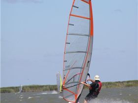 Chris sailing at Boggy Lake on Saturday the 10th of Febuary 2007