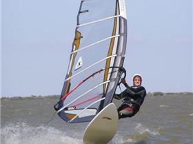 Geoff sailing at Boggy Lake on Saturday the 10th of Febuary 2007