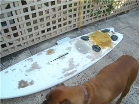 board after being spun