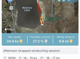 Windsurfing Washoe Lake