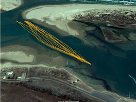 GPS track from the Murray Mouth on 21.12.08