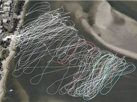 Mikey sailing(?) for 8 hours with a high resolution logger