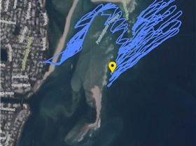 Bribie Bar with low-quality updated satellite image