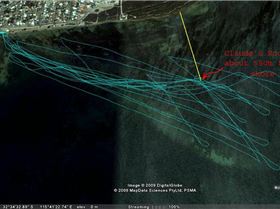 sailing around Claude's rock