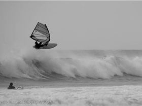 Pete Ross and Maris Naish testing the OES 2010 Twin Fin 90 and 95  at Walkers Rocks West South Austr