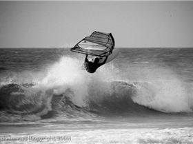 Pete Ross and Maris Naish testing the OES 2010 Twin Fin 90 and 95  at Walkers Rocks West South Austr