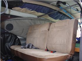 Jamie snowboard in PJ's and Petes van 023