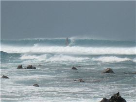 Russ Faurot on a OES Wave Pro Single fin 67 L